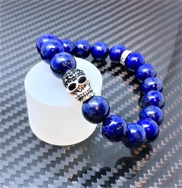 Blue deals skull bracelet