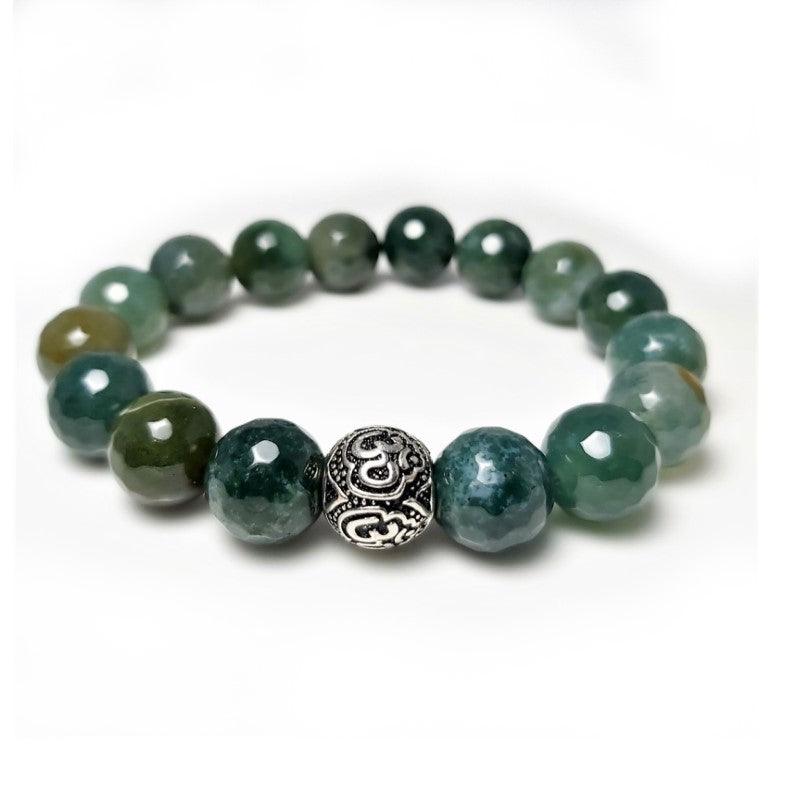 Green moss deals agate bracelet